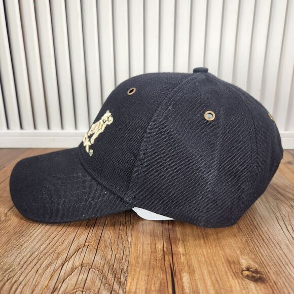 Mack Trucks Bulldog Hat Cap Strap Back Black Big Rig Semi Mens Logo Gold Casual - Picture 6 of 11